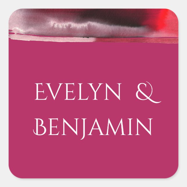 Adesivo Quadrado Viva Magenta Modern (Frente)