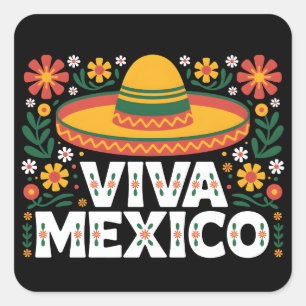 Adesivo Quadrado Viva México