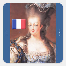 Adesivo Quadrado Vive La France Marie Antoinette Stickers
