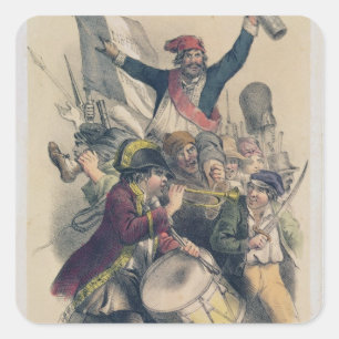 Adesivo Quadrado Vive la Republique, 1848