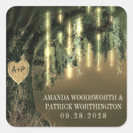 Adesivo Quadrado Vivo Oak Tree Espanhol Moss Casamento Vestido Vinh