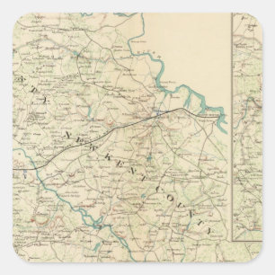 Adesivo Quadrado Vizinhança Richmond, Va, península