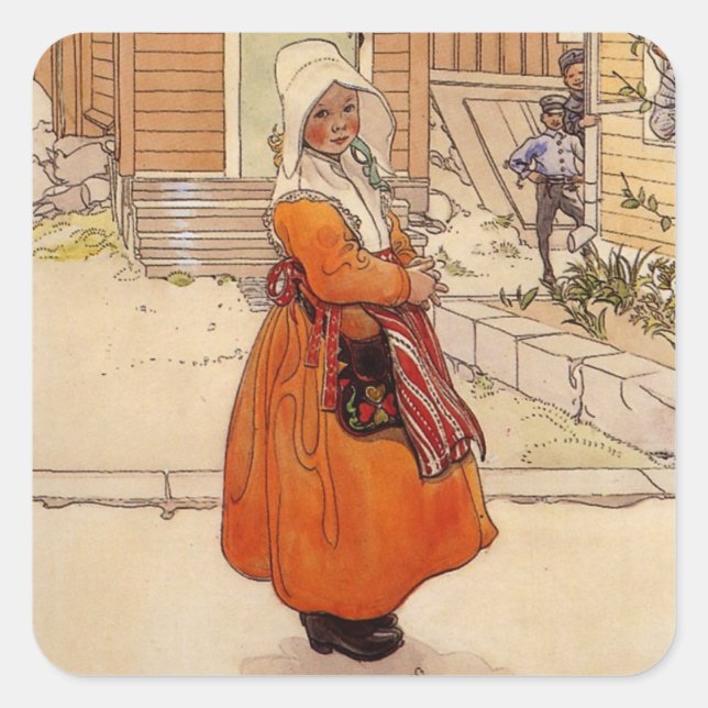 Adesivo Quadrado Voa em torno do açúcar (Frente)