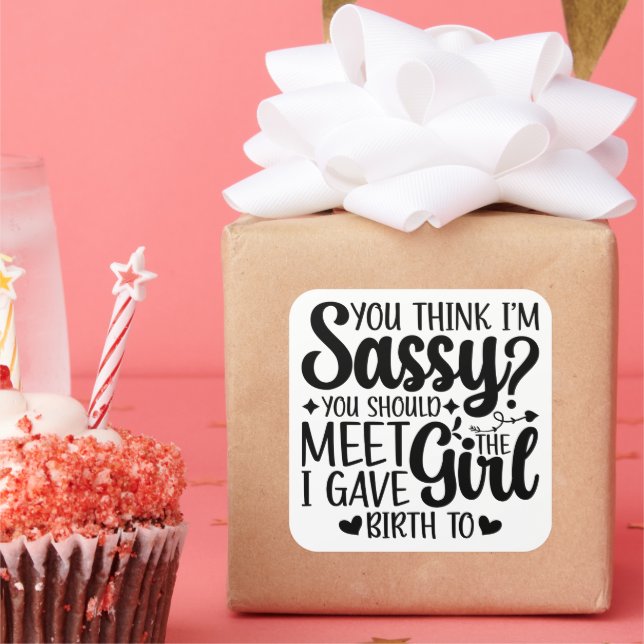 Adesivo Quadrado Você acha que eu sou infeliz que você deveria conh (Festa)