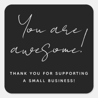 Adesivo Quadrado Você é incrível, moderno, Obrigado de revendedor p