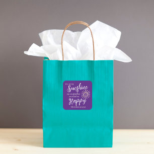 Adesivo Quadrado Você É Meu Sol Me Faz Feliz Roxo Sol