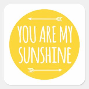 Adesivo Quadrado Você é minha luz do sol, arte da palavra, design