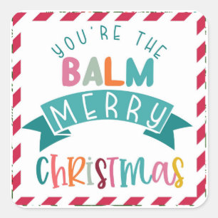 Adesivo Quadrado você é o cartão de presente de Natal feliz