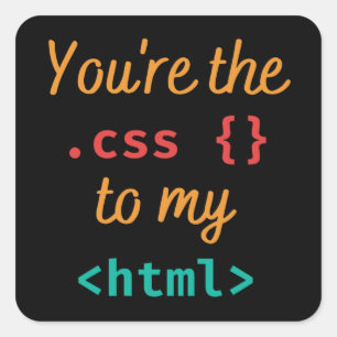ADESIVO QUADRADO VOCÊ É O CSS DO MEU HTML - WEB DEV