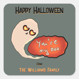 Adesivo Quadrado Você é o meu Boo | Bonito Halloween