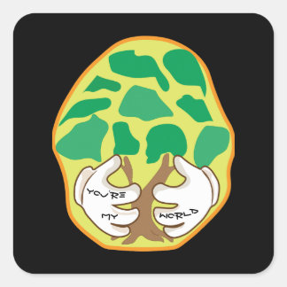 Adesivo Quadrado Você é o meu mundo