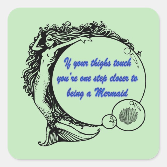 Adesivo Quadrado Você é uma Sereia (Frente)