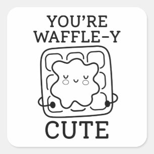 Adesivo Quadrado Você é Waffle-Y bonito