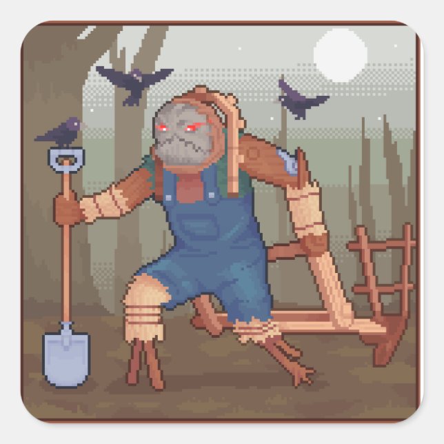 Adesivo Quadrado Você Está Assustado? (Frente)