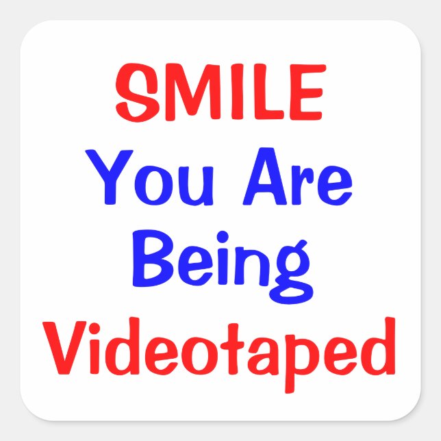 Adesivo Quadrado Você Está Sendo Observado! (Frente)