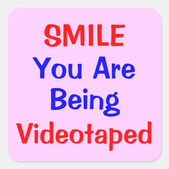 Adesivo Quadrado Você Está Sendo Observado! (Frente)