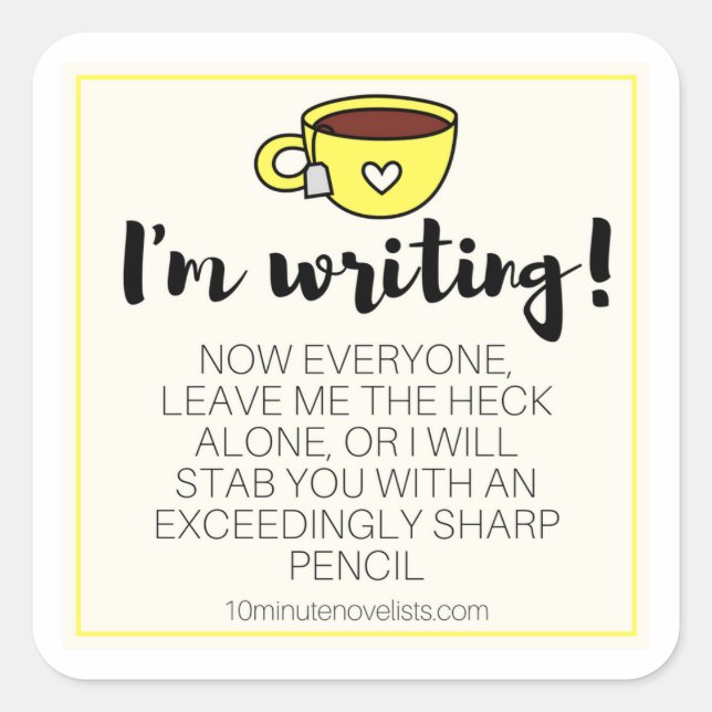 Adesivo Quadrado Você foi avisado! (Frente)