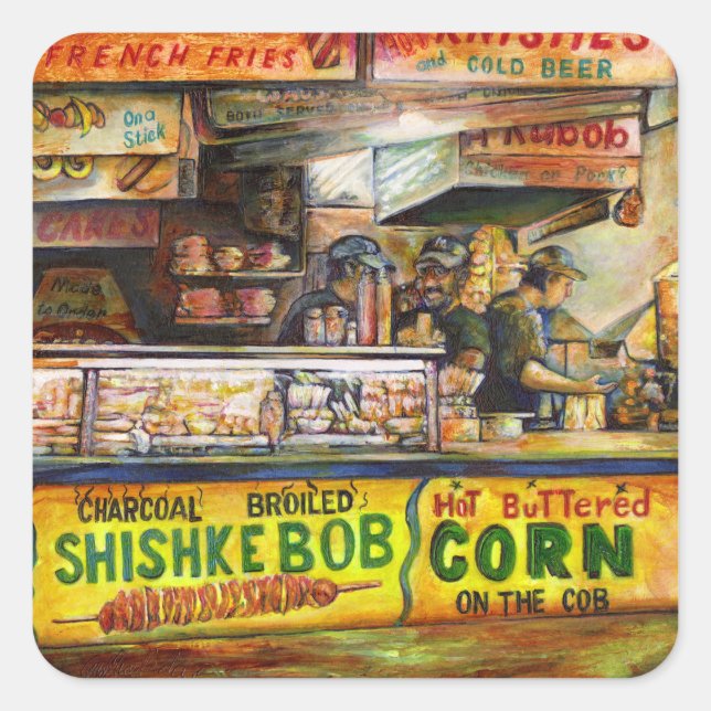 Adesivo Quadrado Você não pode competir com isso (Frente)