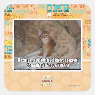 Adesivo Quadrado Você pode dormir mais tarde.