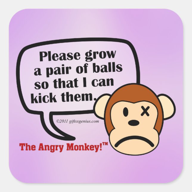 Adesivo Quadrado Você precisa cultivar algumas bolas (Frente)