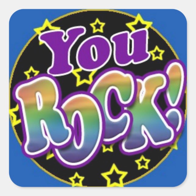 Adesivo Quadrado Você Rock! (Frente)