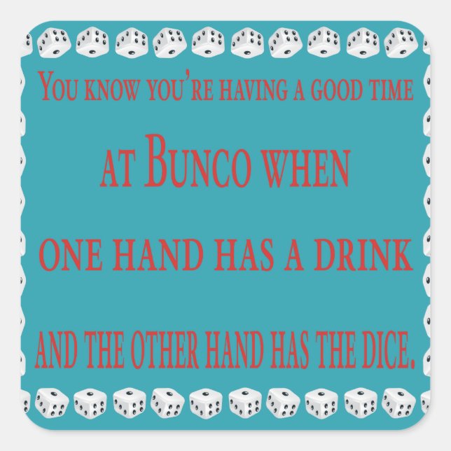 Adesivo Quadrado você sabe que está se divertindo (Frente)