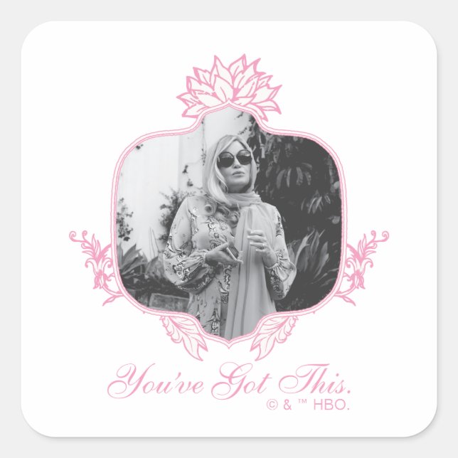 Adesivo Quadrado Você tem isso, o lótus branco (Frente)