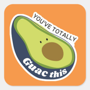 Adesivo Quadrado Você tem o "Guac This Sticker"