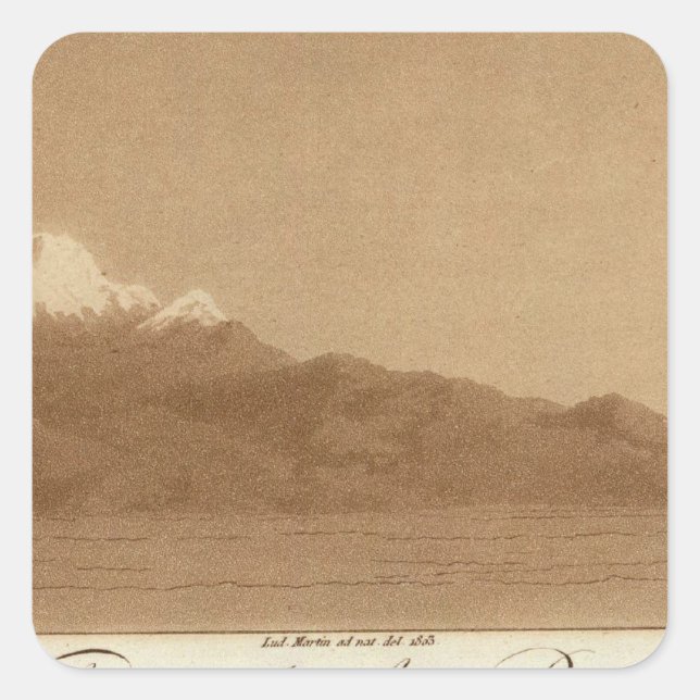Adesivo Quadrado Volcanos da Cidade do México (Frente)