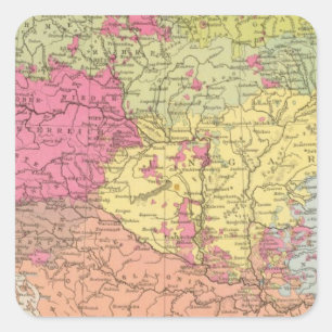 Adesivo Quadrado Volkerkarte v Oesterreich Ungarn, Áustria Hungria