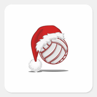 Adesivo Quadrado Volleyball players Fans Xmas outfit fun Christmas