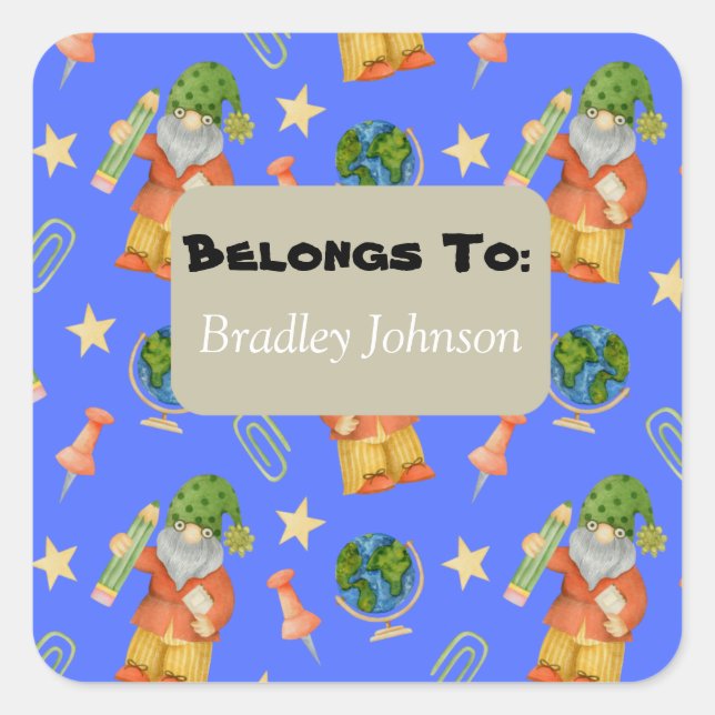 Adesivo Quadrado Voltar Ao Tema Escolar Pertence Ao Pacote Do Stick (Frente)