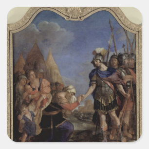 Adesivo Quadrado Volumnia antes de Coriolanus, 1643