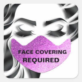 Adesivo Quadrado Voluntariado Coronavírus Necessário Para Cobertura