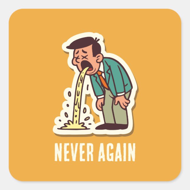 Adesivo Quadrado Vômito (Frente)