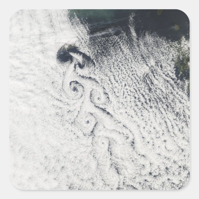 Adesivo Quadrado Von Karmann em vórtices (Frente)