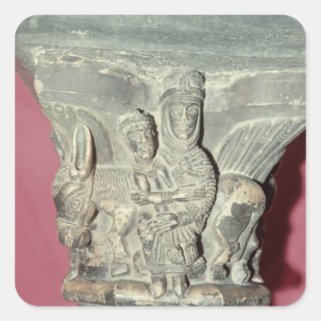 Adesivo Quadrado Voo para a capital egípcia (Frente)