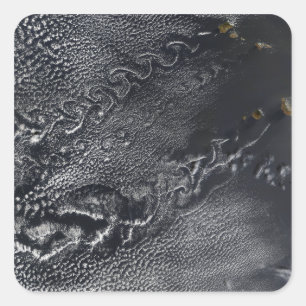 Adesivo Quadrado Vortices da nuvem sobre as ilhas de Cabo Verde