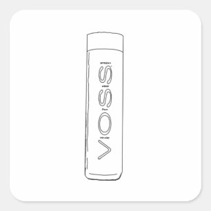 Adesivo Quadrado Voss Water Sticker