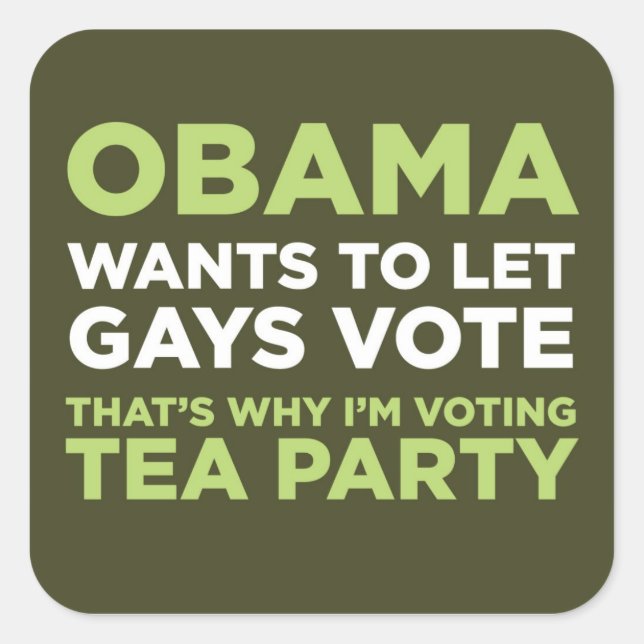 Adesivo Quadrado Votação gay (Frente)