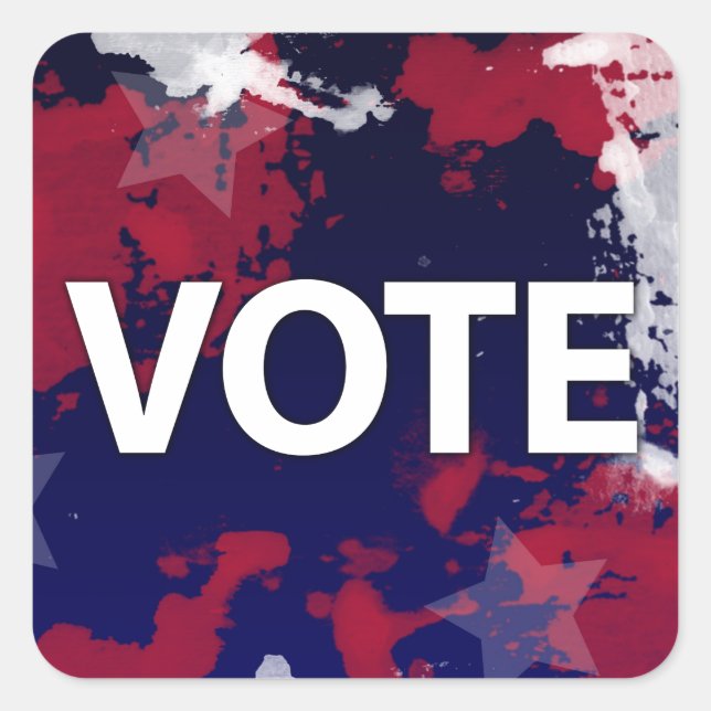 Adesivo Quadrado VOTAÇÃO Patriótica (Frente)