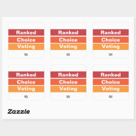 Adesivo Quadrado Votação por Escolha Classificada 3 Listras