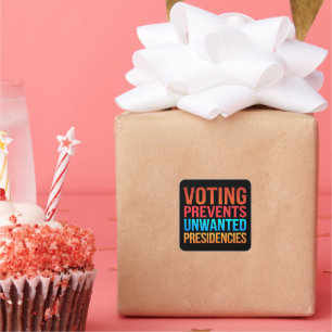 Adesivo Quadrado Votação Previne Eleições Presidenciais Indesejadas