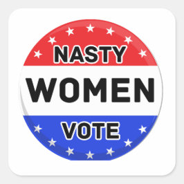 Adesivo Quadrado Voto das mulheres desagradáveis | Presente feminis