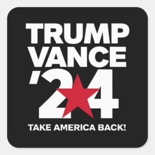 Adesivo Quadrado Voto Trump Vance 2024 Eleição Trump 2024
