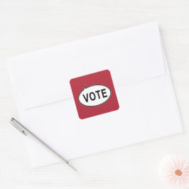 Adesivo Quadrado VOTO - Vermelho