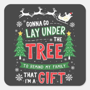 Adesivo Quadrado "Vou Deitar Debaixo da Árvore para Lembrar minha F