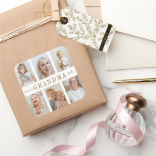 Adesivo Quadrado Vovó Personalizado   Fotos personalizadas