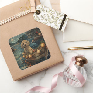 Adesivo Quadrado Voz Festiva do Natal no Havaí