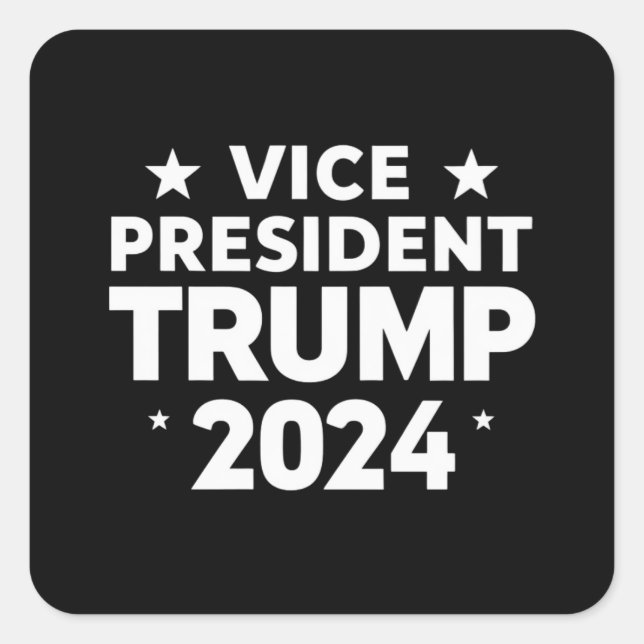 Adesivo Quadrado VP Trump Engraçado Eleição Joe Biden Engraçado Cit (Frente)